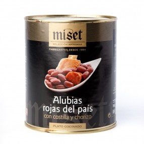 MISET Alubias rojas del pais con costilla y chorizo lata 780 grs